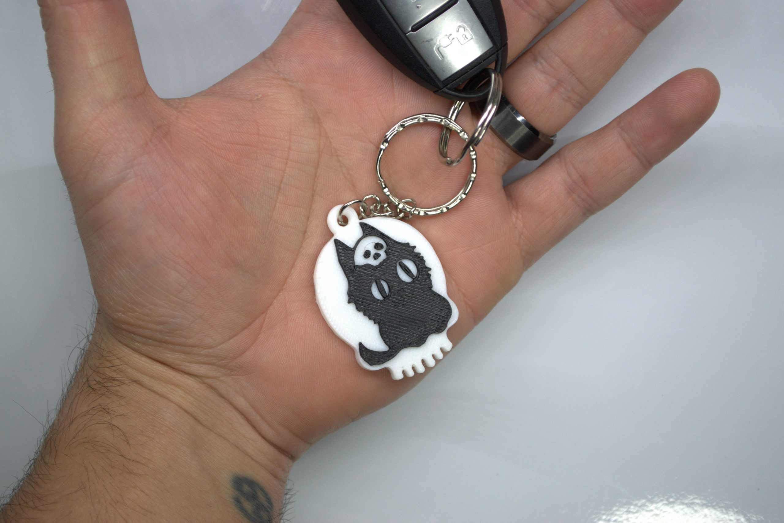 skull cat halloween keychain skull cat halloween keychain