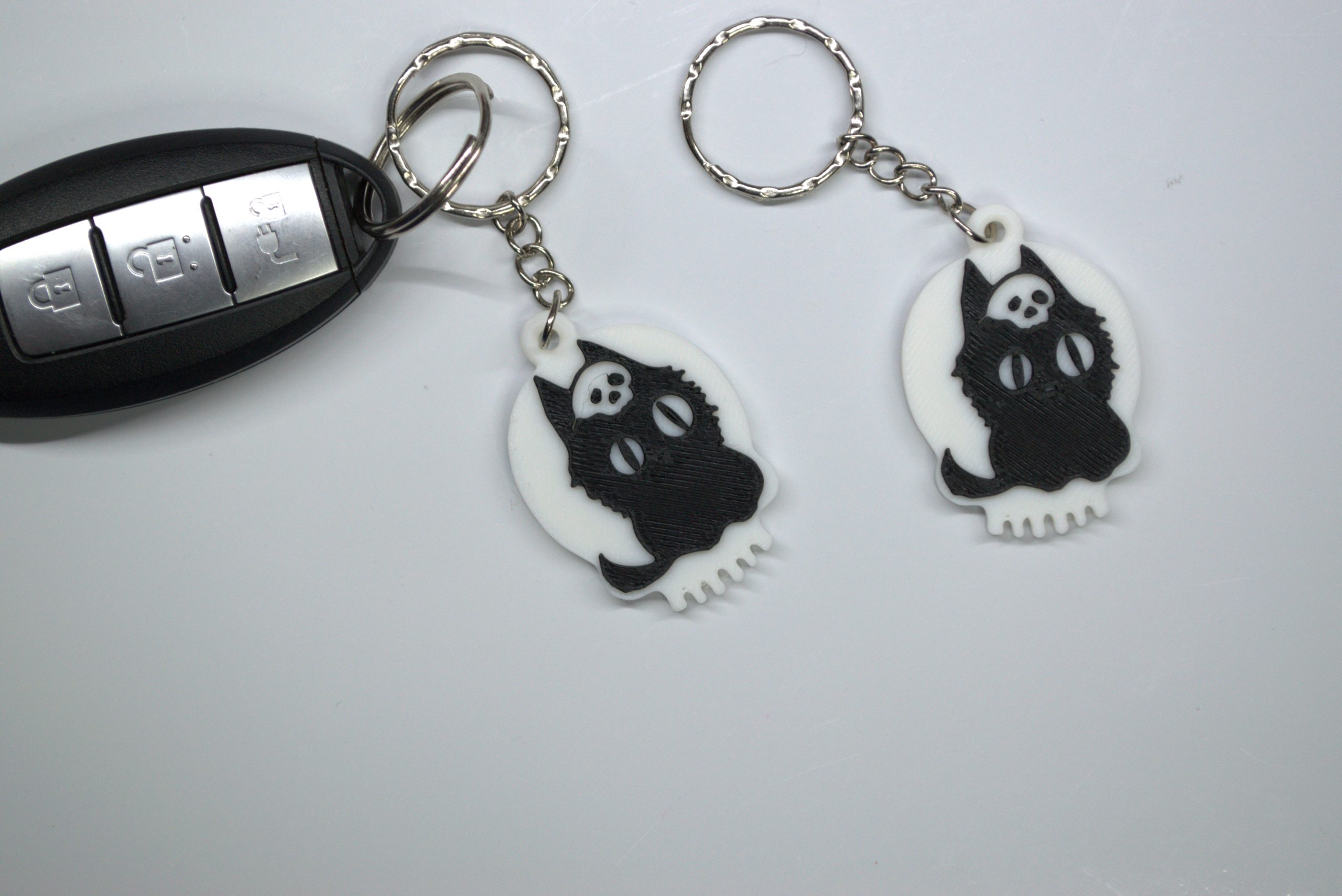 skull cat halloween keychain skull cat halloween keychain