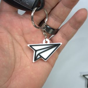 Home paper airplane keychain